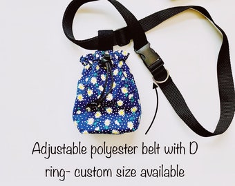 adjustable clip-on belt with D ring, custom size available, add on to treat bag,