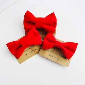 red bow tie for dog, new dog accessories bright red firm bow tie, over collar red puppy bow ties, large bowtie, gift for new owner