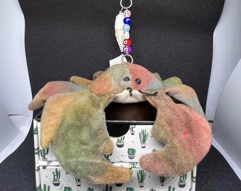 Vintage Claude Crab Beanie Baby Keychain