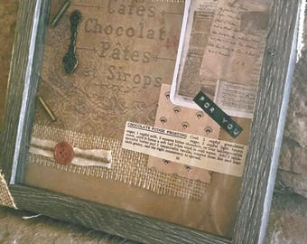 Coffee and sweets shadowbox theme