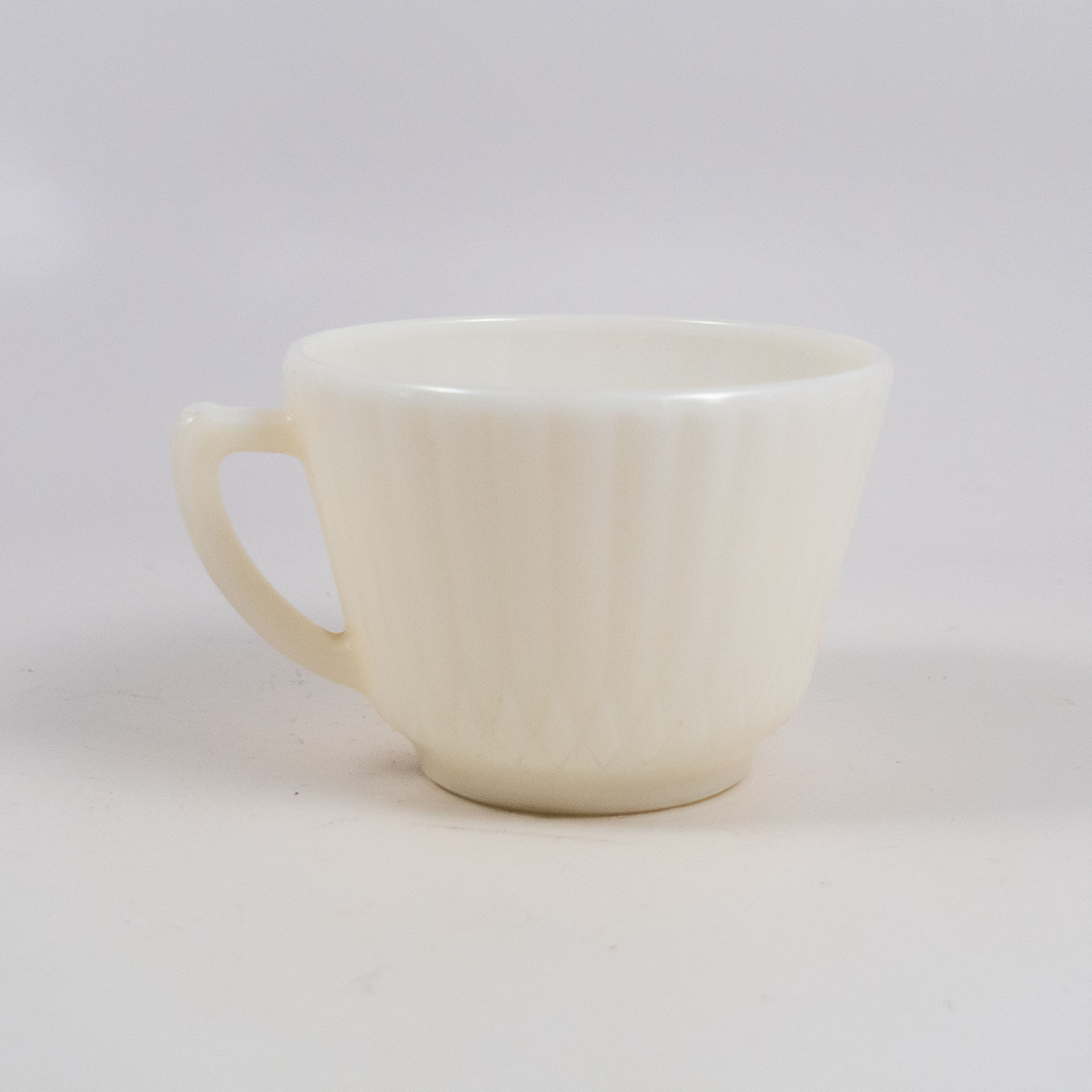 Ribbed Short Clear Glass Ripple Vintage Glassware Coffee Mug Set with  Handle, Four Spoon, 12 oz, 4 Piece Set for Latte Milk Coffee Tea Juice  Drinks (350 ml ) 