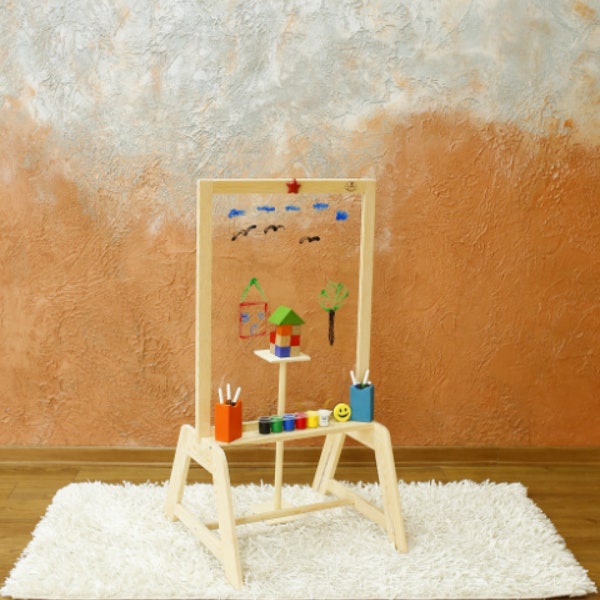 Montessori Sala Giochi Pittura Tavolo Divertente, Artista Bambini 3D Immagine Prospettiva Tavolo da Disegno, Scuola Materna, Regalo per Bambini, Regalo per il Compleanno