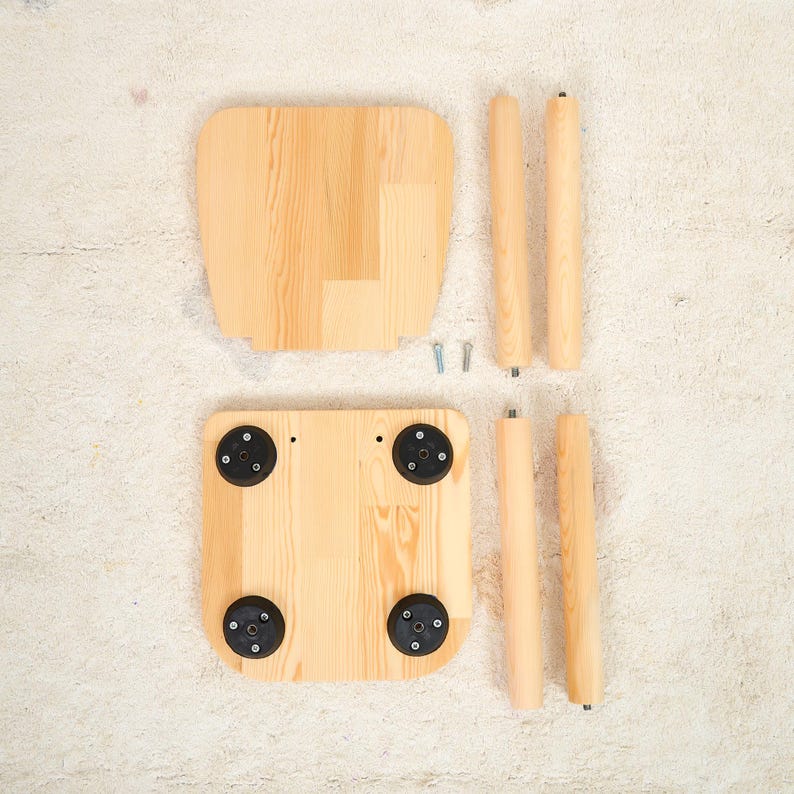 Unassembled Chair Personalized Bear Toddler Chair, Natural Pine Wood Montessori Seat - Etsy