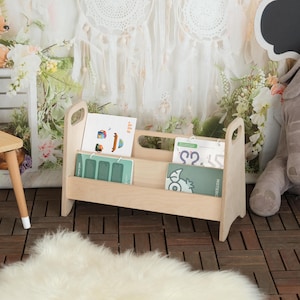 Étagère pour tout-petit Montessori, bibliothèques pour chambre d&#39;enfant, étagères pour chambre d&#39;enfant bohème, étagère frontale pour enfants surdoués, décoration de chambre d&#39;enfants, bibliothèque pour bébé