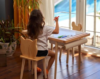 Montessori Activity Sensory Table, Natural Wood, Trofast Storage, Water Sand Play Furniture