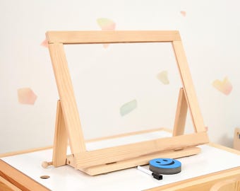 Personalized Kids Art Easel, Double-Sided Plexiglass Drawing Board with Adjustable Angles