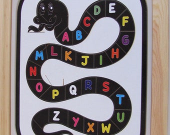 Animal & Alphabet Puzzle, Flisat Sensory Bin Insert, Educational Toy