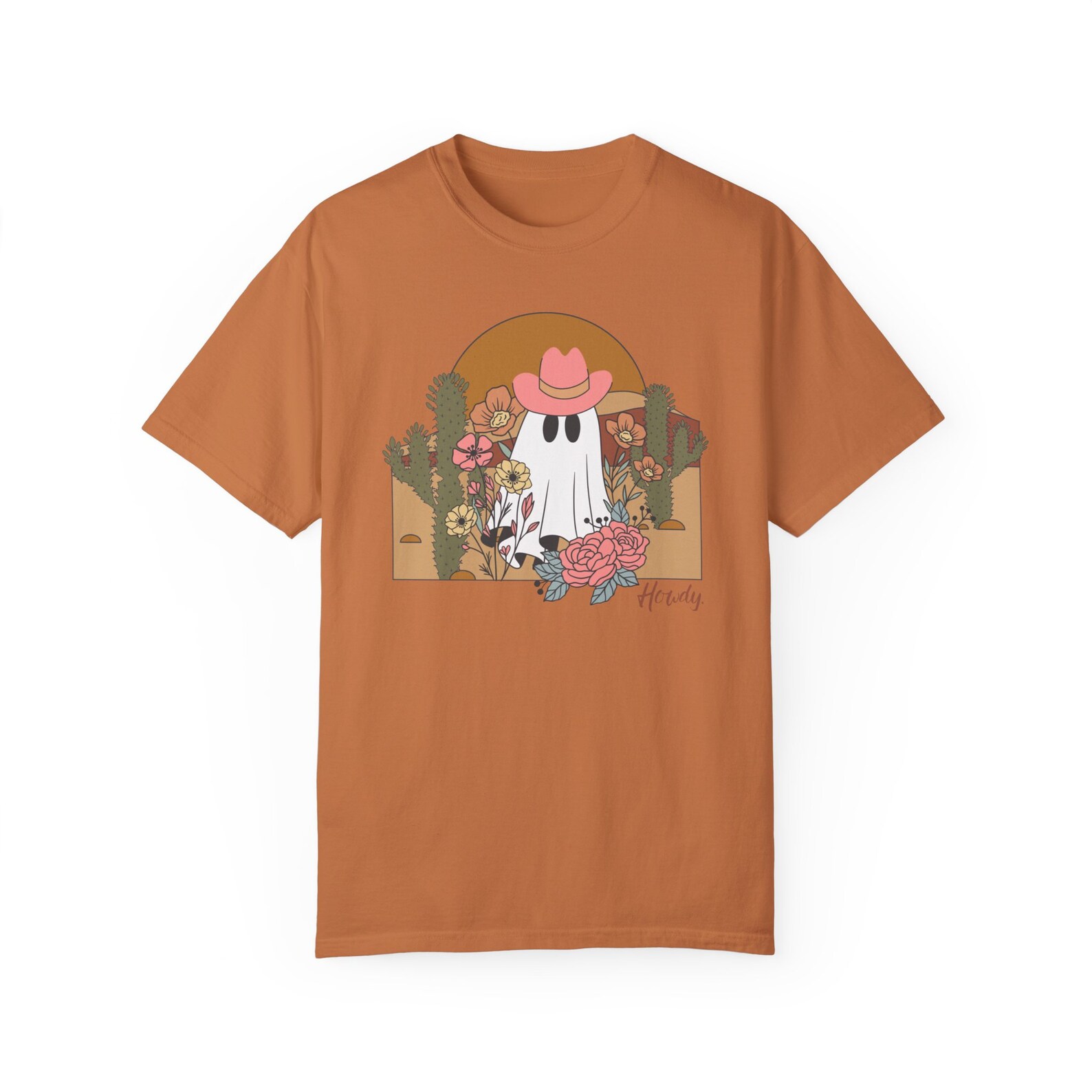 Cowboy Ghost Unisex Bamboo Viscose/Organic Cotton Short Sleeve Graphic T-Shirt