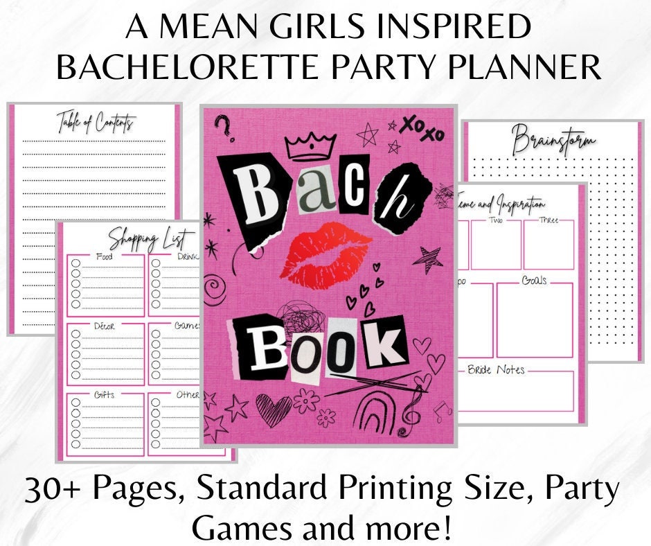Sketch Book Journal Mean Girls Inspired bachelorette Burn Book 
