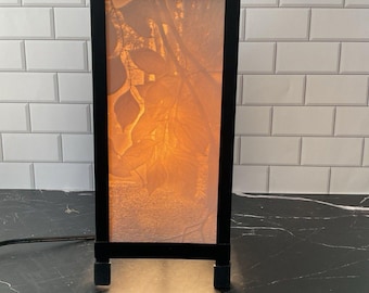 Lámpara de mesa Vintage Forest Luminaire. 13,5 cm de alto x 6 cm de ancho x 6 cm de profundidad.