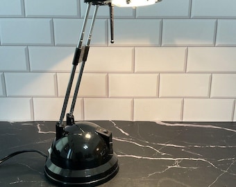 Lámpara de escritorio halógena telescópica IKEA ESPRESSIVO vintage, color blanco, probada y en funcionamiento.