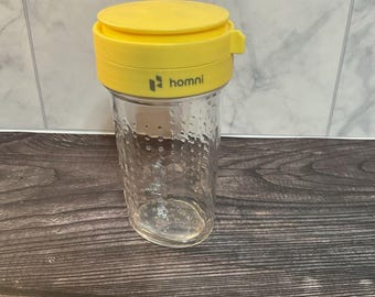 Distributeur d'épices transparent en bouteille pour shaker à fromage de marque Homni, râpé avec couvercle