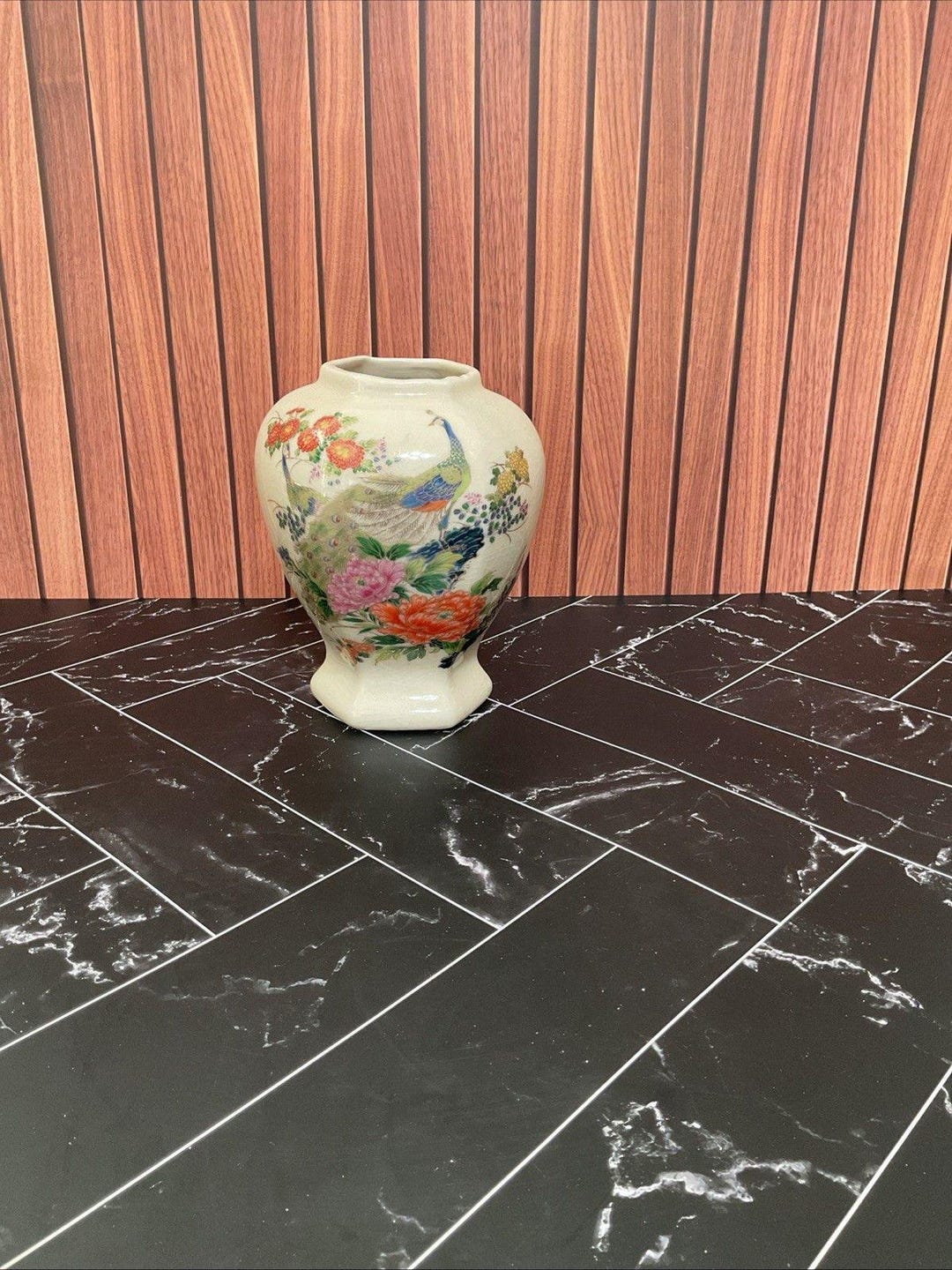 HAND PAINTED Vintage Detailed Porcelain Flower Vase 6.5H Japan - Etsy
