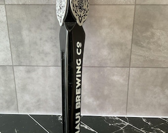 Maui Brewing Co Sköldpaddslogotyp Svart och Silver Öltapphandtag