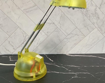 Lampe de bureau halogène télescopique vintage IKEA ESPRESSIVO jaune translucide