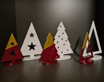 Ensemble de 3 sapins de Noël de décoration | Imprimé en 3D