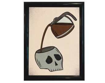 Coffee Skull Fine Art Print 8”x10”