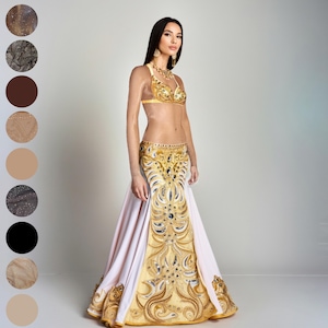 Under bust with sleeves Belly Dance Body Stocking Costume Arms Back Midriff Cover Power Mesh Skin Tones Size XS - XXL Popular Shades