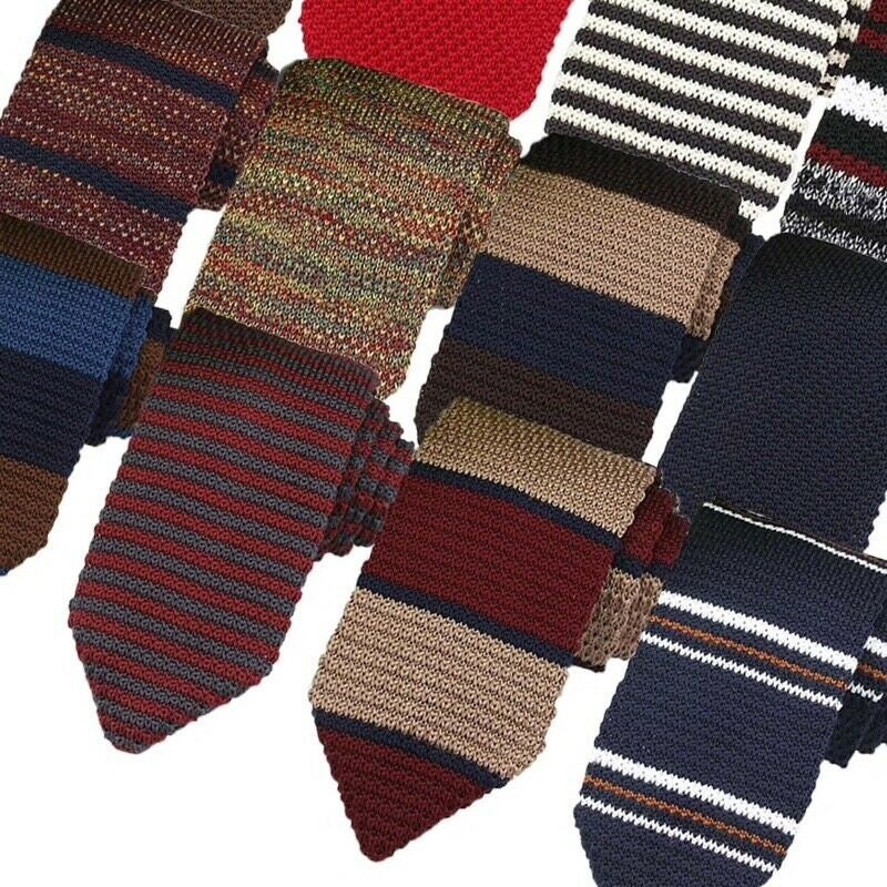 High Quality Men's Fashion Tie Knit Knitted Tie Slim Skinny Pointed Gifts Woven· 