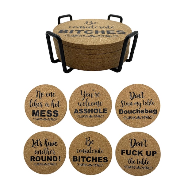Funny Saying Coasters Etsy UK