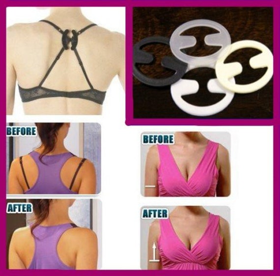 4 Bra Clip Strap Cleavage Breast Boob Lift Enhancer Extender Maternity Dress 