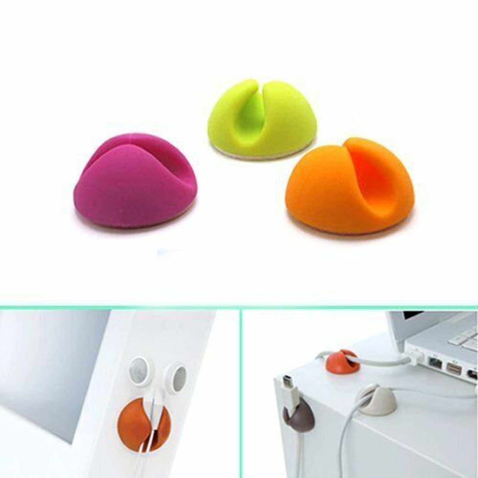 Set of 5 Cable Tidy Clips Organiser Desk USB CHARGER CABLES Etsy