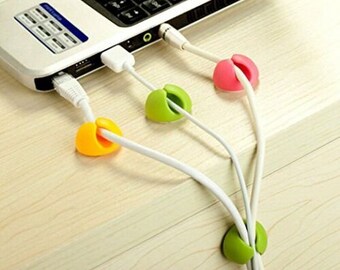 Vention Cable Management Clips - Adhesive Ties For Charging Cables, Desk USB Organizer