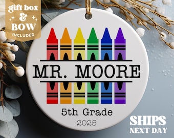 Teacher Christmas Ornament, Custom Ornament, Christmas Ornaments, Teacher Gift #59