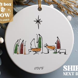 Nativity Christmas Ornament - Christian Ornament Christmas Gift #239 image 1