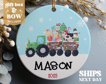 Boys Christmas Ornament Personalized - Baby First Christmas Ornament 2025 - First Christmas Ornament Baby #285