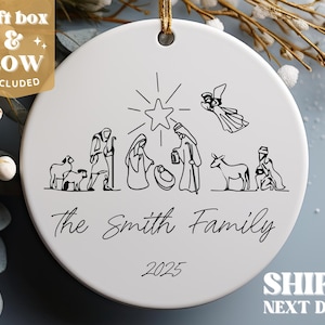 Nativity Christmas Ornament - Christian Ornament Christmas Gift #237