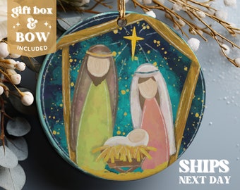 Nativity Christmas Ornament - Reason for the Season - Christian Ornament Christmas Gift #212