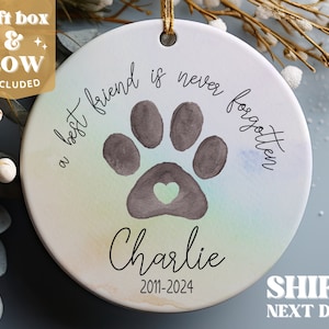 Pet Memorial Gift, Memorial Ornament, Custom Ornament, Pet Memorial, Christmas Ornaments, Custom Pet Ornament #3