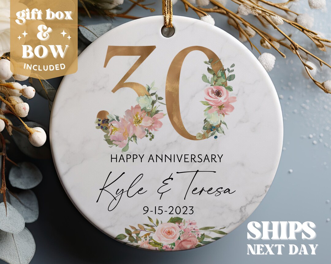 Custom Heart Glass Ornament - Personalized Anniversary Christmas Wedding Gifts For Husband And Wife, Him And Her - Season Of Us