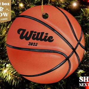 Sports Christmas Ornament 2024 - Kids Christmas Ornament - Basketball Ornament #180