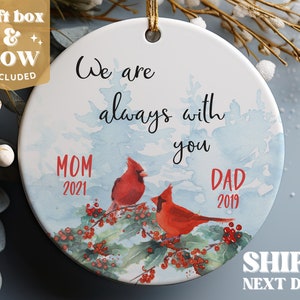Memorial Christmas Ornament, Cardinal Ornament, Sympathy Ornament, Custom Family Keepsake, Custom Ornament, Christmas Gift #95