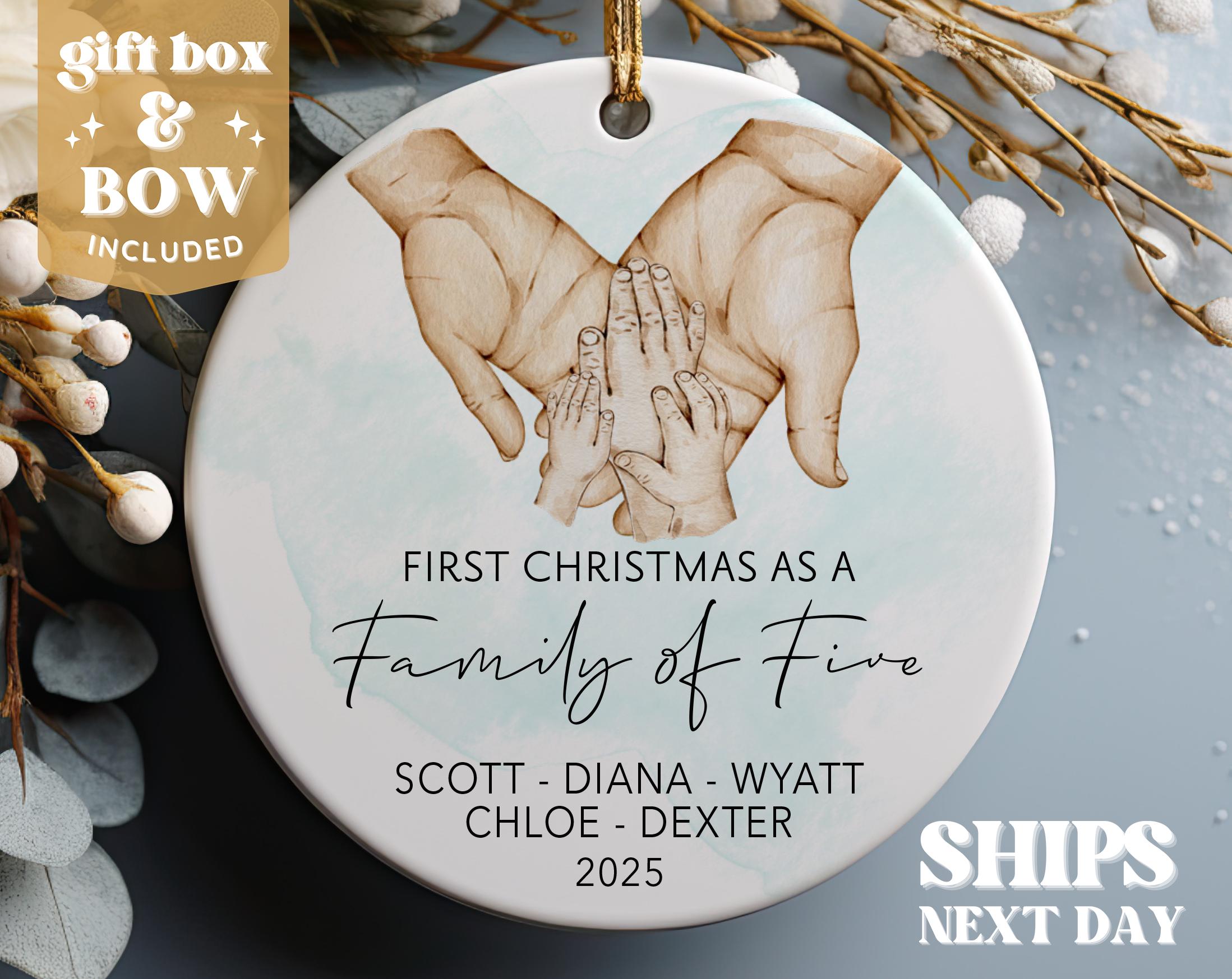 Family of Five Christmas Ornament, New Baby Christmas Ornament 2025 ...