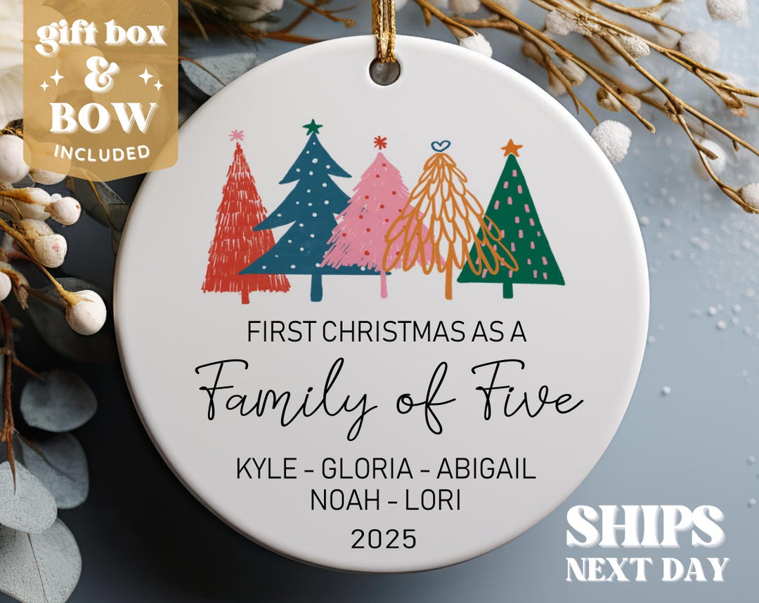 Family of Five Christmas Ornament - New Baby Christmas Ornament 2025 ...