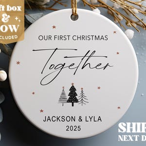 Couple Christmas Ornament 2025 - Our First Christmas Ornament Personalized Ornament #208