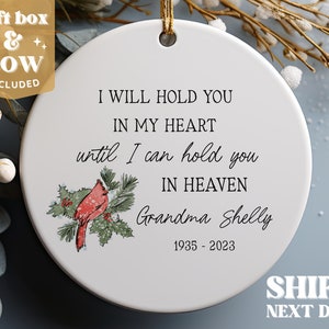 Memorial Christmas Ornament - Cardinal Ornament - Personalized Memorial Ornament #255