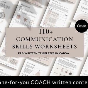 Communication Skills Worksheets, Canva Templates, Therapy Tools, Communication Coach, Communication Worksheets, Communication Exercises