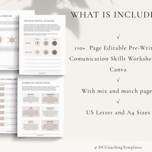 Communication Skills Worksheets, Canva Templates, Therapy Tools, Communication Coach, Communication Worksheets, Communication Exercises