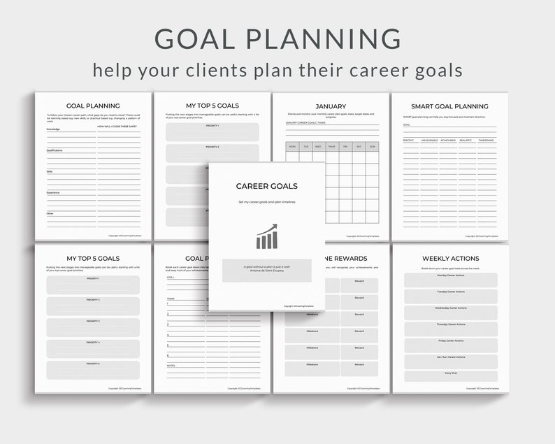 Printable Career Plan Workbook, Career Plan printable, Career Planning tools, Career Coaching printable pdf, Career Toolkit, Career Change
