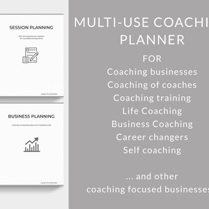 Coaching Planner, Coaching Business Planner Template Canva, life coach planner, coaching toolkit, coaching workbook, business coach planner