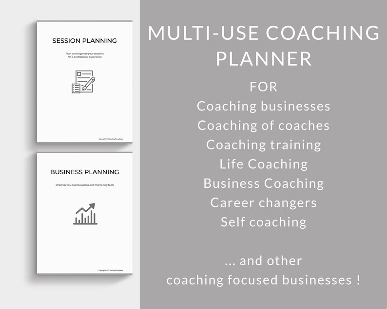 Coaching Planner, Coaching Business Planner Template Canva, life coach planner, coaching toolkit, coaching workbook, business coach planner