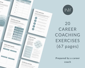 Career Coaching Bundle, Coaching Resources, Coaching Career Tools, Executive Coach Tools, Coaching Tools for Career Coaches PDF Printable