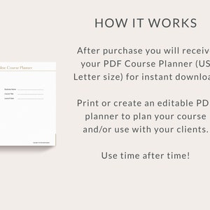 Online Course Planner, Course Creator Planner, Course Planner Workbook ...
