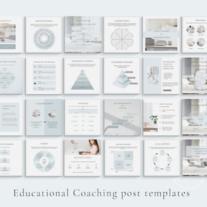 Career Coach Instagram Templates, Canva Social Media Kit Coaching, New Post, Square and Story