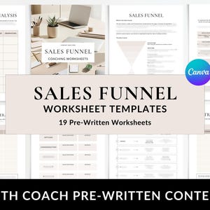Verkaufstrichter-Vorlagen, Verkaufstrichter-Planer, Arbeitsblätter für Verkaufscoaching, Verkaufstrichter-Handbuch, Verkaufstrichter-Arbeitsmappe, Business Coaching-Tools