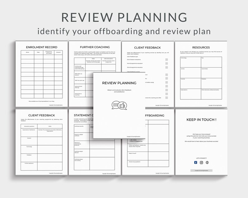Coaching Planner, Coaching Business Planner Template Canva, life coach planner, coaching toolkit, coaching workbook, business coach planner
